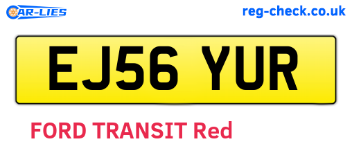 EJ56YUR are the vehicle registration plates.