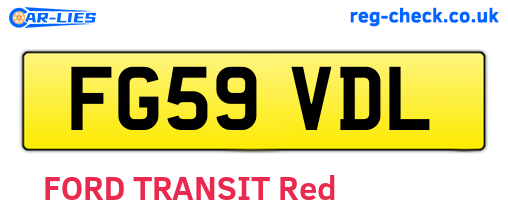 FG59VDL are the vehicle registration plates.