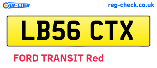 LB56CTX are the vehicle registration plates.