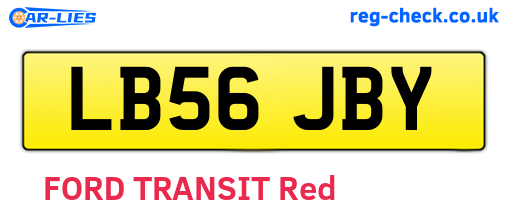 LB56JBY are the vehicle registration plates.