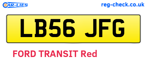 LB56JFG are the vehicle registration plates.