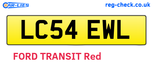 LC54EWL are the vehicle registration plates.