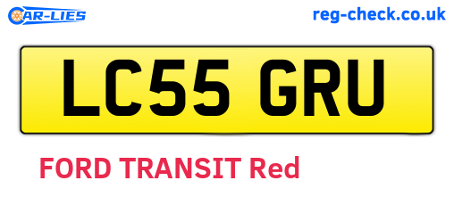 LC55GRU are the vehicle registration plates.