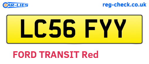 LC56FYY are the vehicle registration plates.