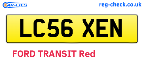 LC56XEN are the vehicle registration plates.