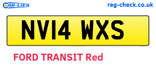 NV14WXS are the vehicle registration plates.