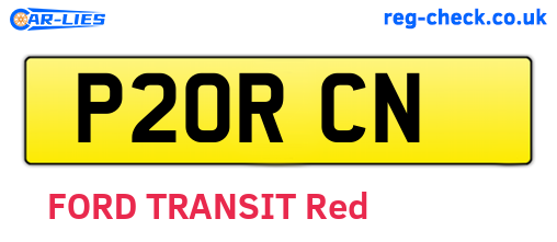 P20RCN are the vehicle registration plates.