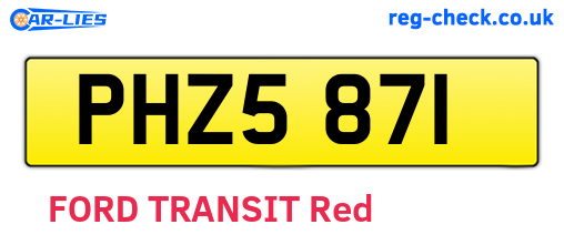 PHZ5871 are the vehicle registration plates.