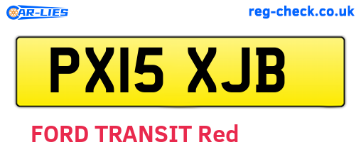 PX15XJB are the vehicle registration plates.