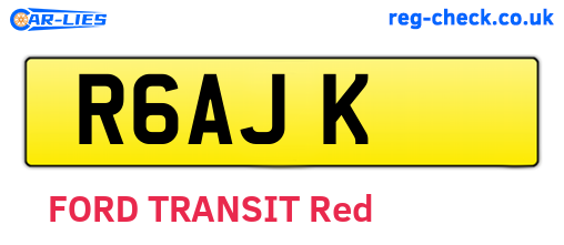 R6AJK are the vehicle registration plates.