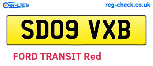 SD09VXB are the vehicle registration plates.