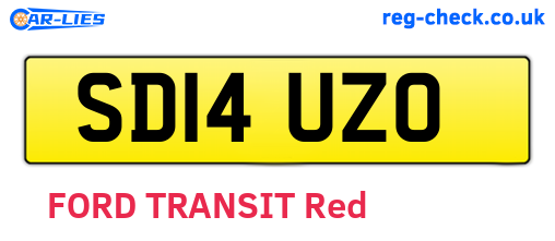 SD14UZO are the vehicle registration plates.