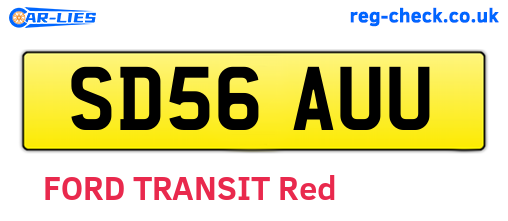 SD56AUU are the vehicle registration plates.