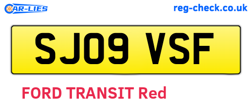 SJ09VSF are the vehicle registration plates.