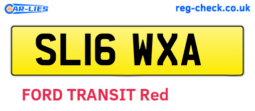 SL16WXA are the vehicle registration plates.