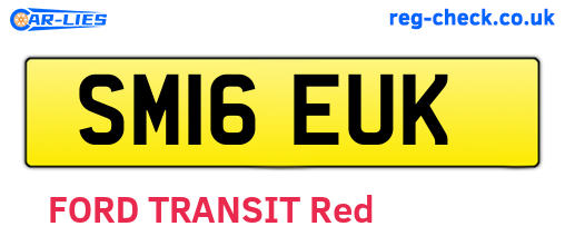 SM16EUK are the vehicle registration plates.