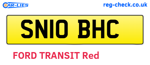 SN10BHC are the vehicle registration plates.