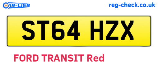 ST64HZX are the vehicle registration plates.