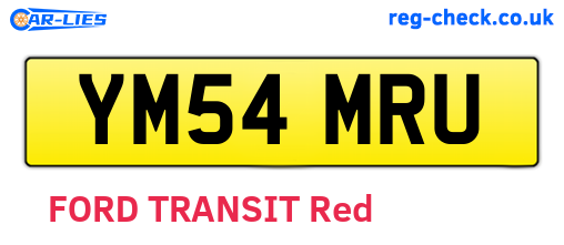 YM54MRU are the vehicle registration plates.