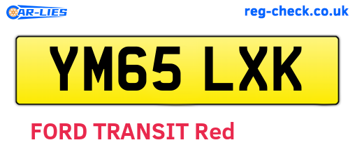 YM65LXK are the vehicle registration plates.