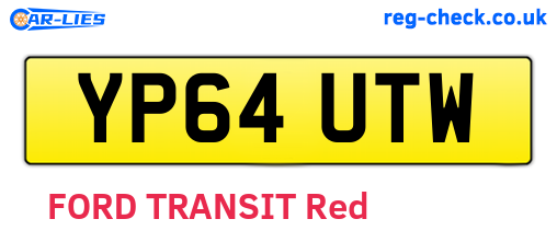 YP64UTW are the vehicle registration plates.