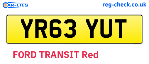 YR63YUT are the vehicle registration plates.