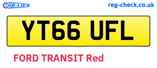 YT66UFL are the vehicle registration plates.