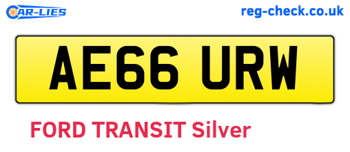 AE66URW are the vehicle registration plates.