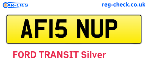 AF15NUP are the vehicle registration plates.