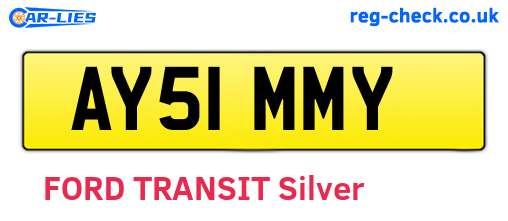 AY51MMY are the vehicle registration plates.