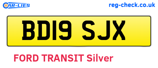 BD19SJX are the vehicle registration plates.