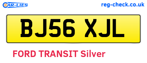 BJ56XJL are the vehicle registration plates.