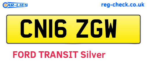 CN16ZGW are the vehicle registration plates.