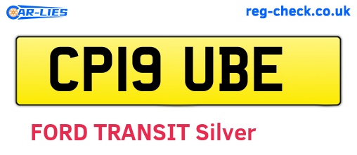 CP19UBE are the vehicle registration plates.