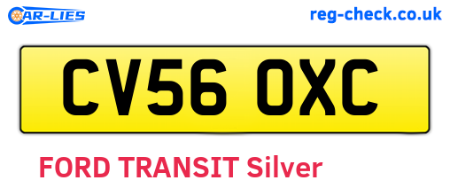 CV56OXC are the vehicle registration plates.