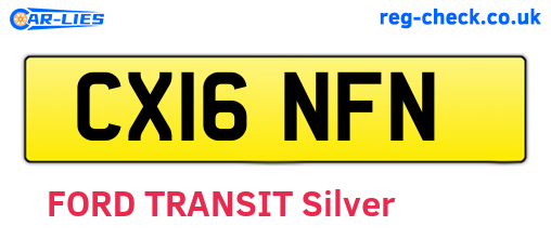 CX16NFN are the vehicle registration plates.