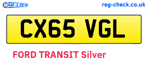 CX65VGL are the vehicle registration plates.