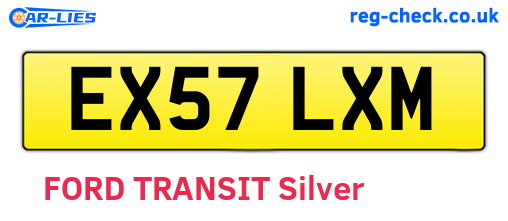 EX57LXM are the vehicle registration plates.