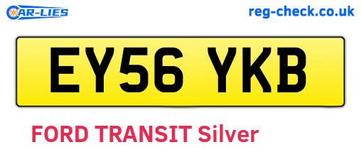 EY56YKB are the vehicle registration plates.
