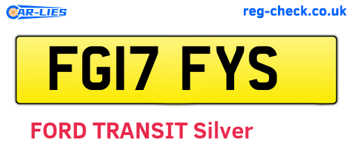 FG17FYS are the vehicle registration plates.