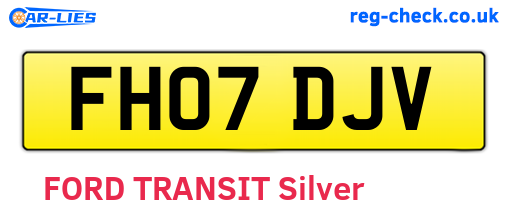 FH07DJV are the vehicle registration plates.