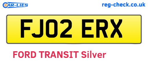 FJ02ERX are the vehicle registration plates.
