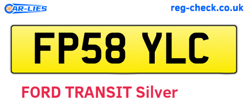 FP58YLC are the vehicle registration plates.