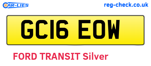 GC16EOW are the vehicle registration plates.