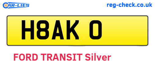 H8AKO are the vehicle registration plates.