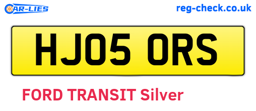 HJ05ORS are the vehicle registration plates.