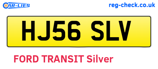HJ56SLV are the vehicle registration plates.