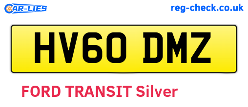 HV60DMZ are the vehicle registration plates.