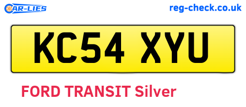 KC54XYU are the vehicle registration plates.