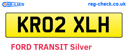 KR02XLH are the vehicle registration plates.